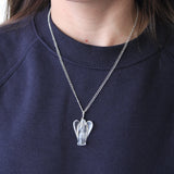 Gemstone Guardian Angel Pendant - Rock Quartz aw dropship