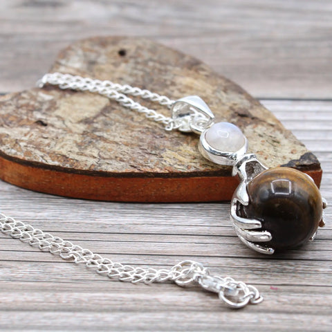 Gemstone Healing Hands Pendant - Tiger Eye Holistic Healing You